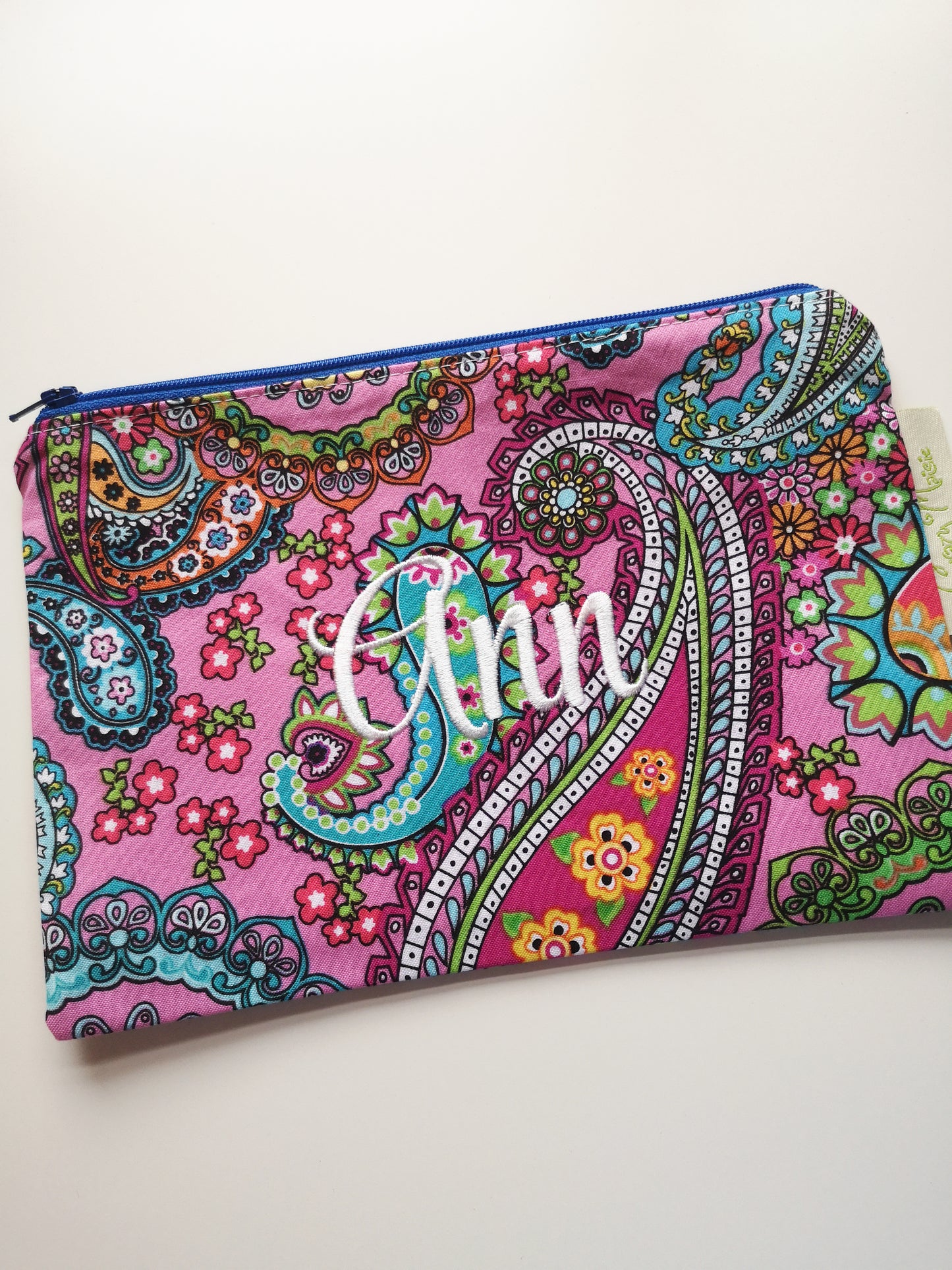 Pink Paisley Makeup Bag