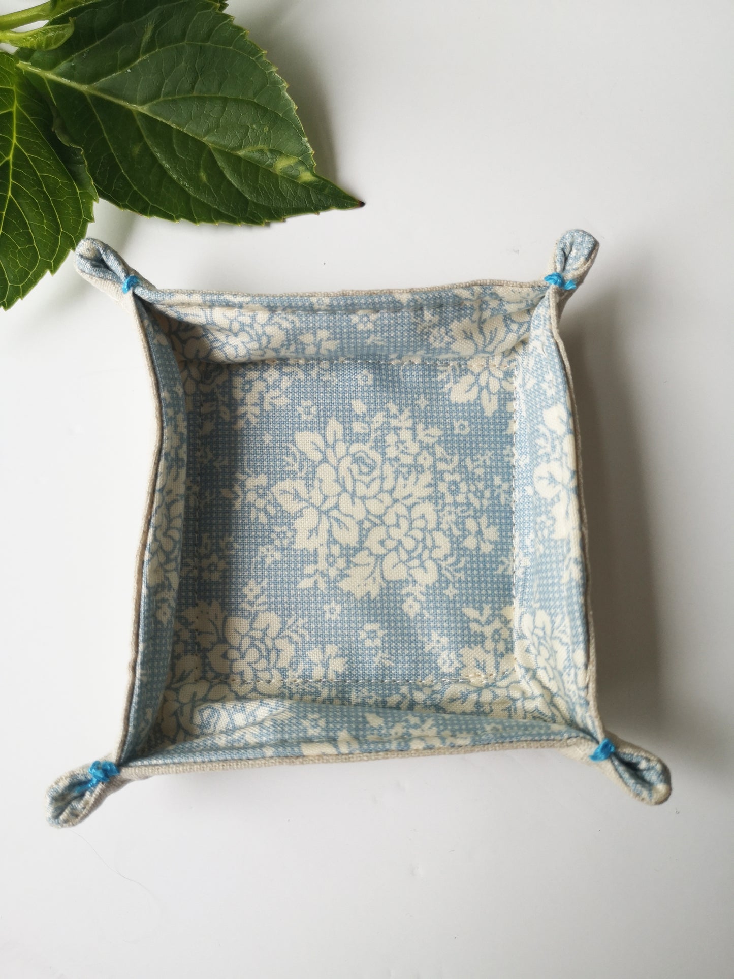 Blue Floral Fabric Tray