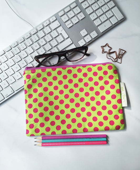 Lime Green Zipper pouch