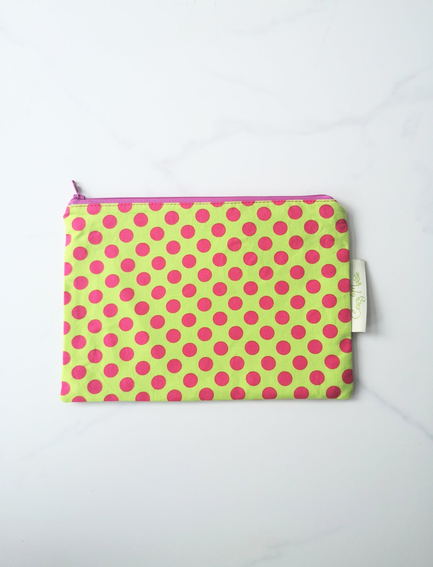 Lime Green Zipper pouch