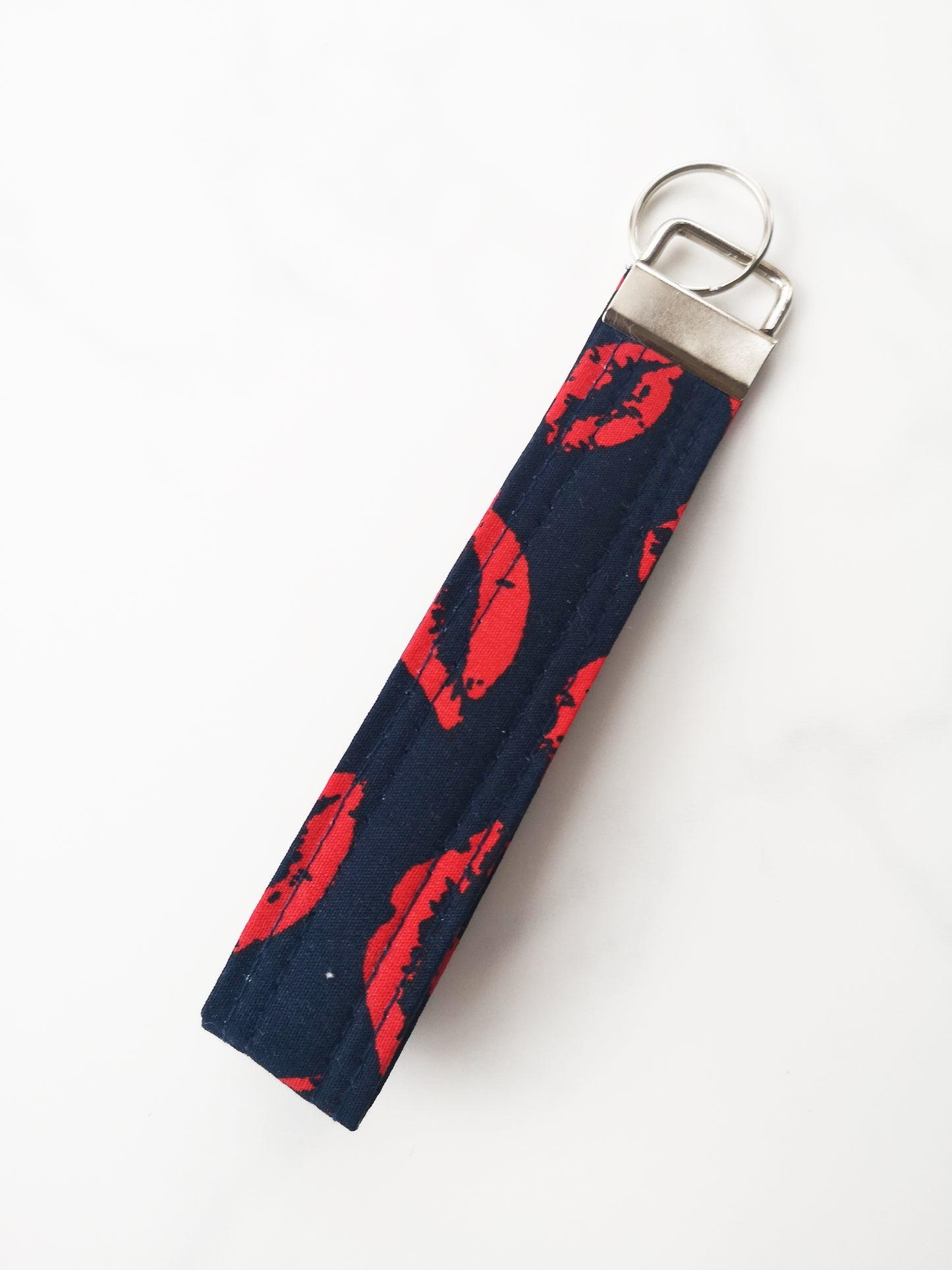 Navy Lips Key Chain