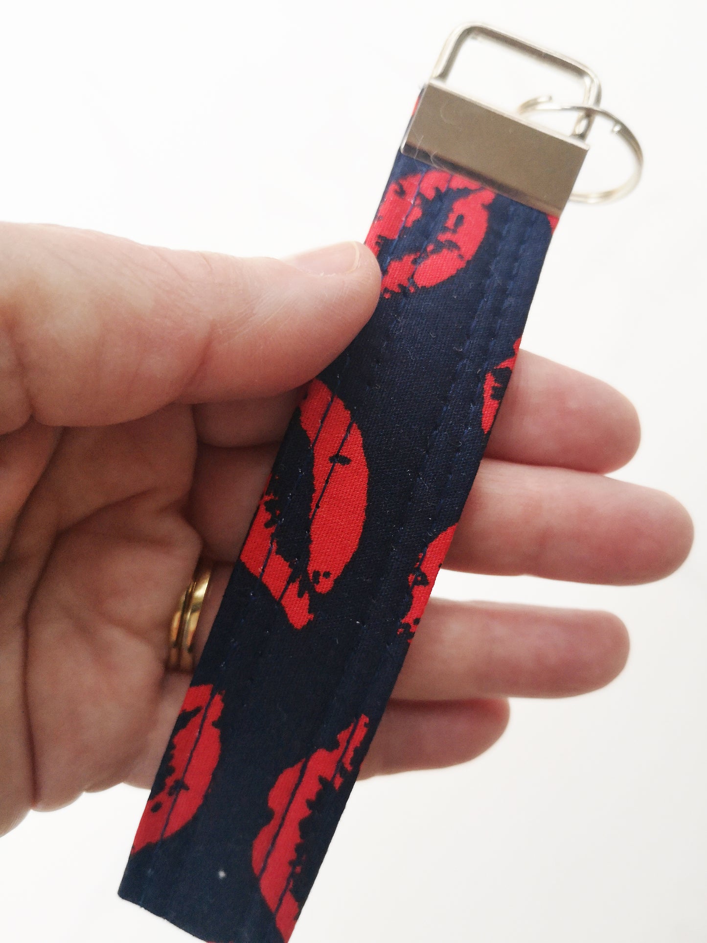 Navy Lips Key Chain