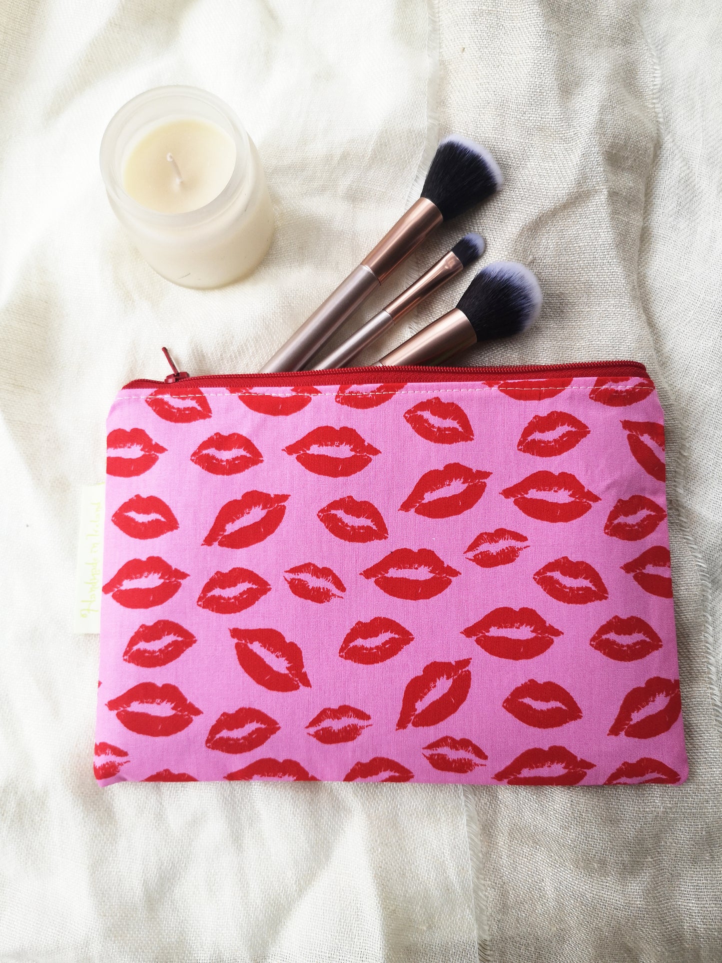 Pink lips Makeup Bag