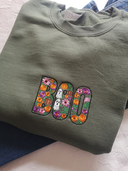 Boo Floral Sweatshirt