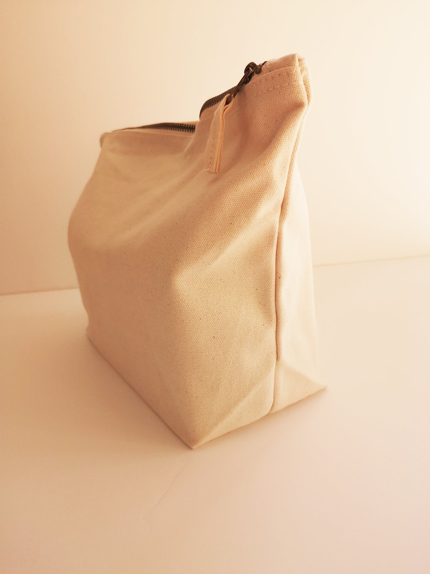 Personalised Embroidered Large Pouch | Cotton Canvas Zip Bag