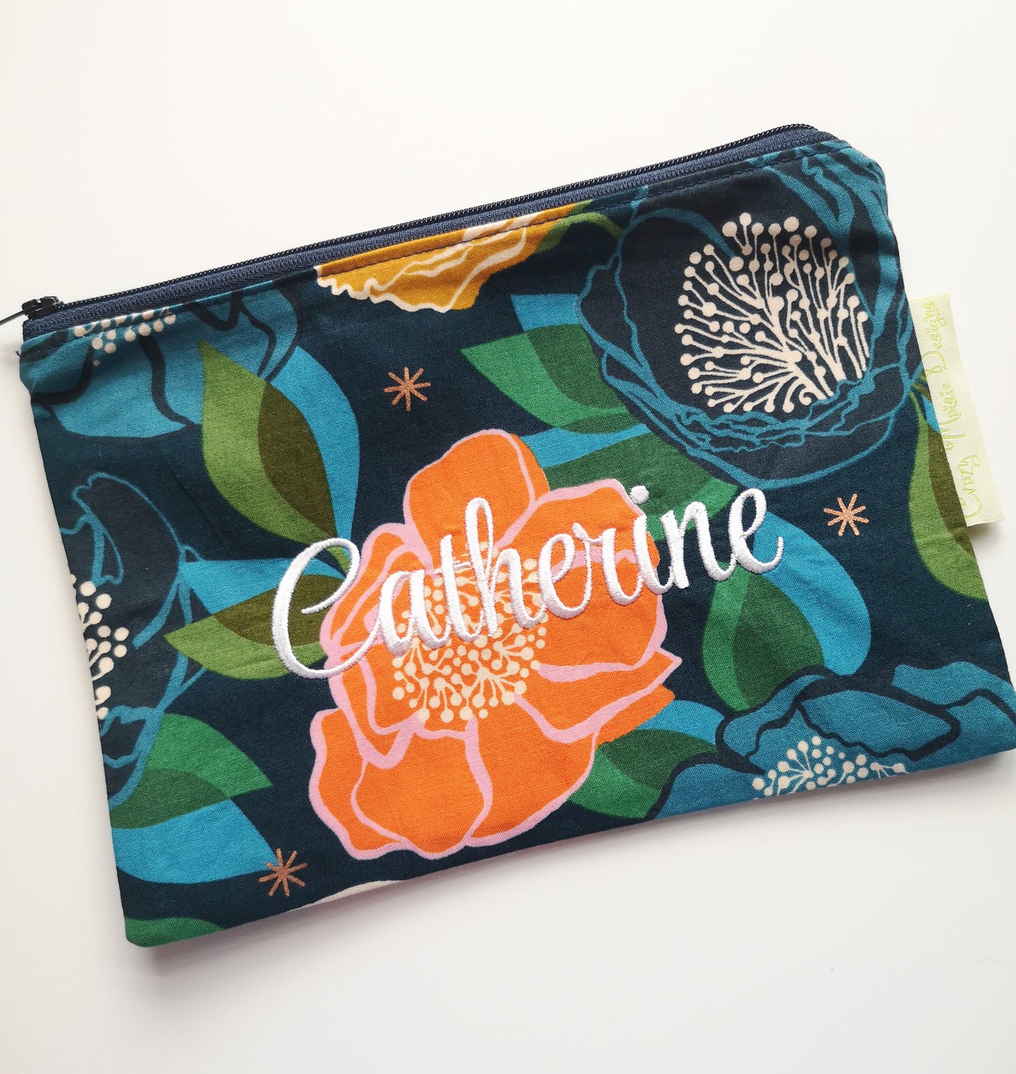 Personalised Olive Makeup Bag