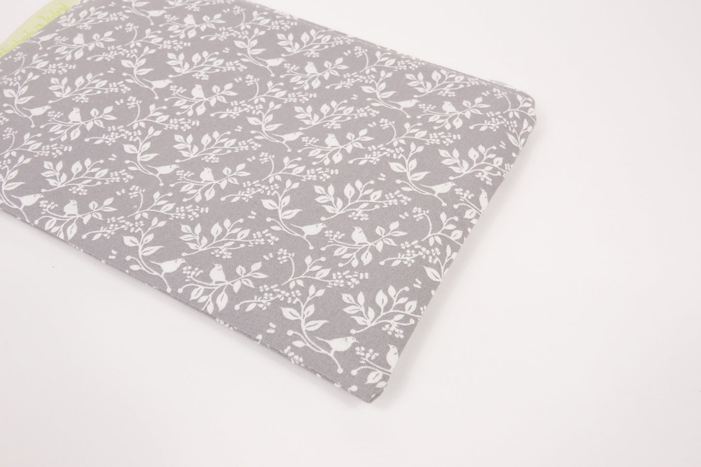 Grey and White Floral Makeup Bag