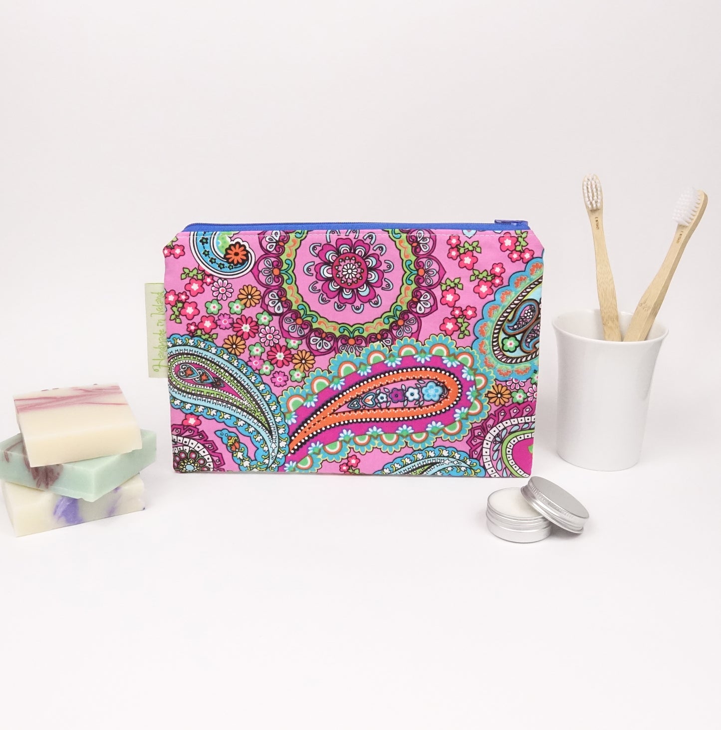 Pink Paisley Makeup Bag