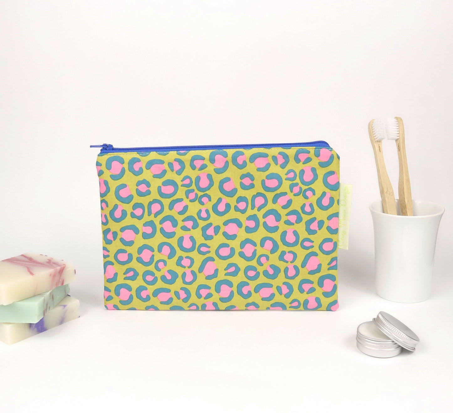 Green Night Jungle Makeup Bag