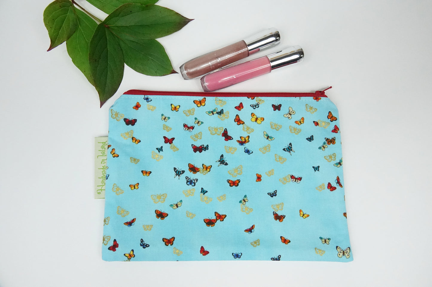 Blue Butterfly Makeup Bag