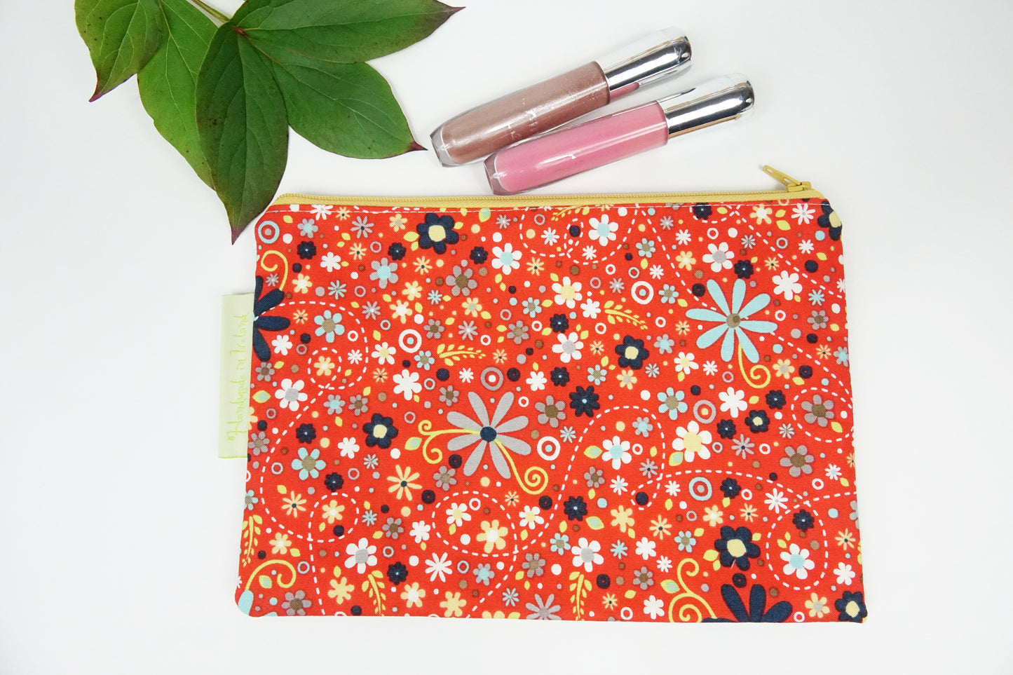 Red Daisy Makeup Bag