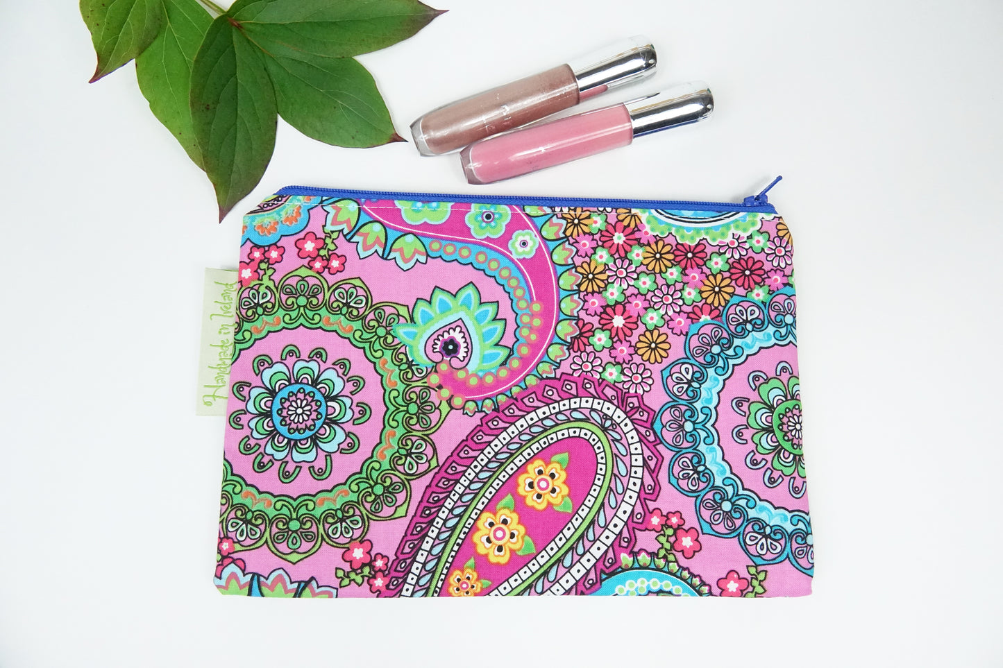 Pink Paisley Makeup Bag