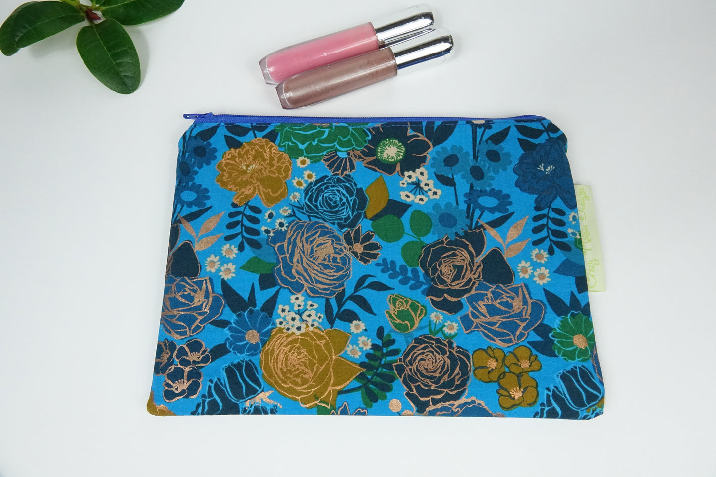 Electric Blue Makeup Bag