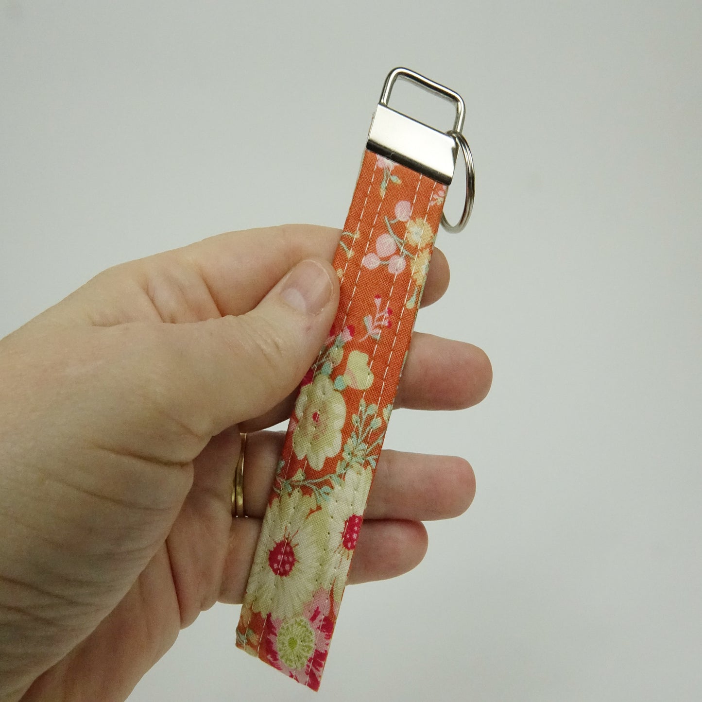 Lucille Ginger Floral Key Chain